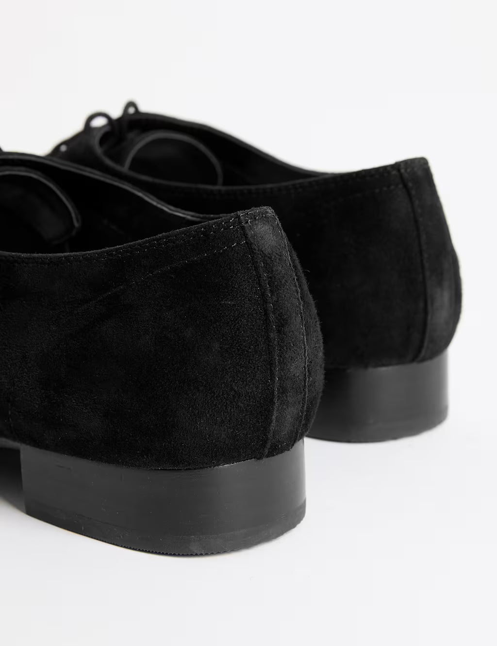 Suede Lace Up Block Heel Shoes